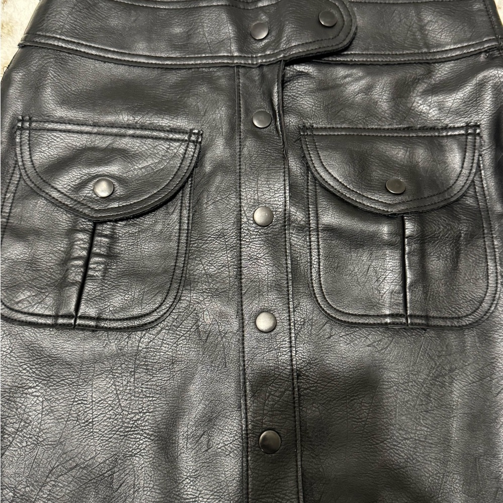 Zara Black Cargo mini skirt